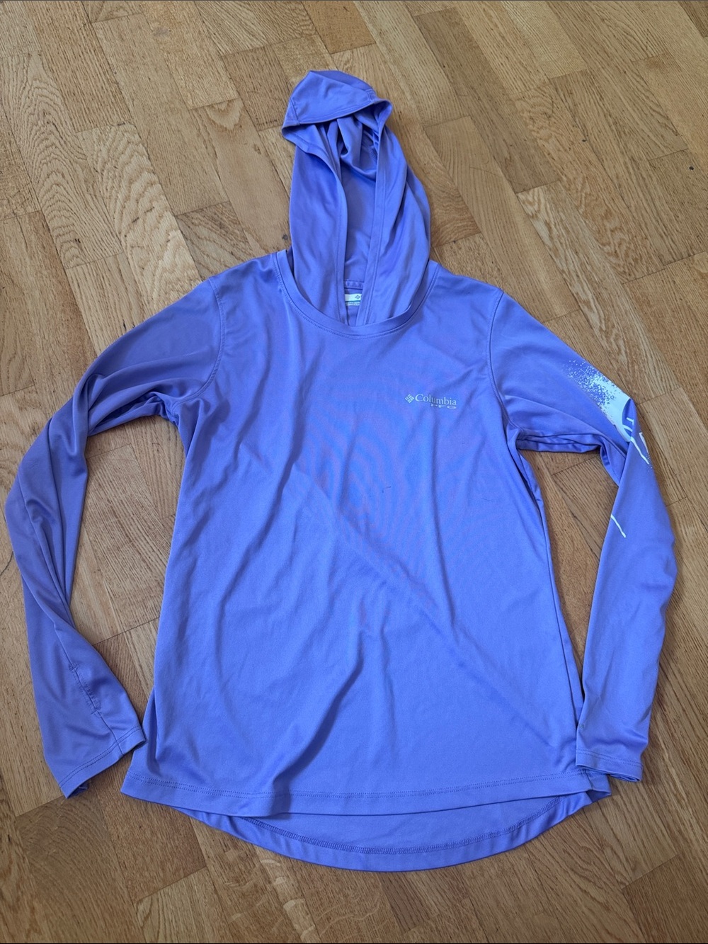Columbia Women’s Lavender purple Hooded Swim Shirt small